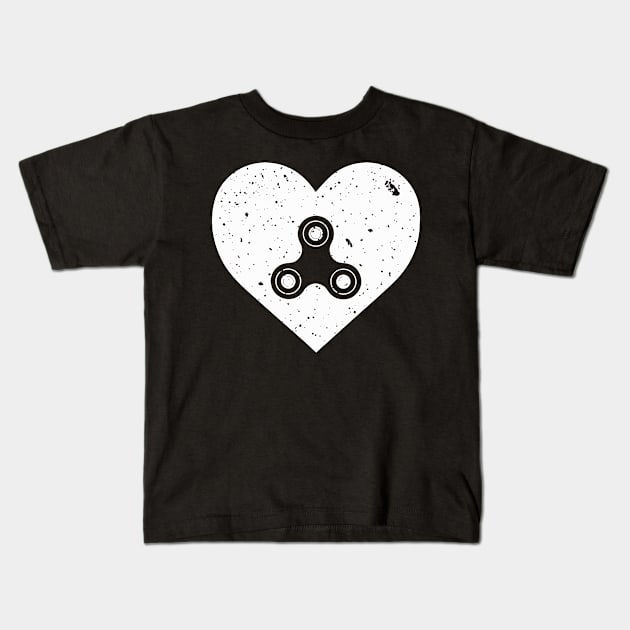 I Love Fidget Spinner - Cool Fidget Spinner Kids T-Shirt by ahmed4411